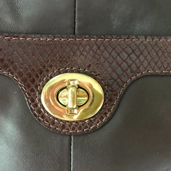 Coach Penelope Gold and Brown Soft Mill Cowhide Leather Bag - Picture 5 of 9